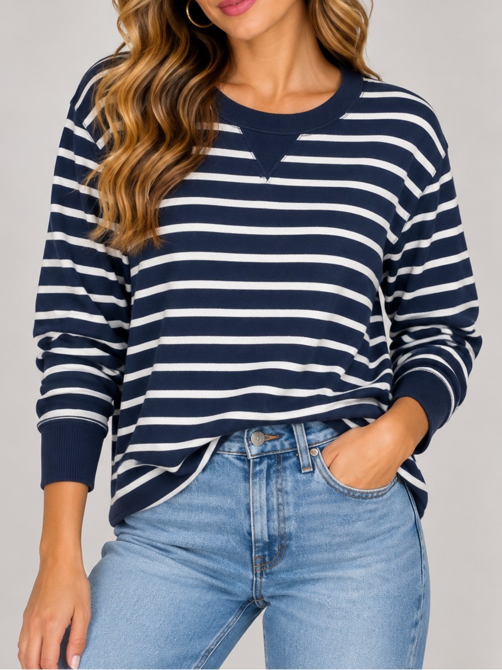 Gap Navy Striped Sweater